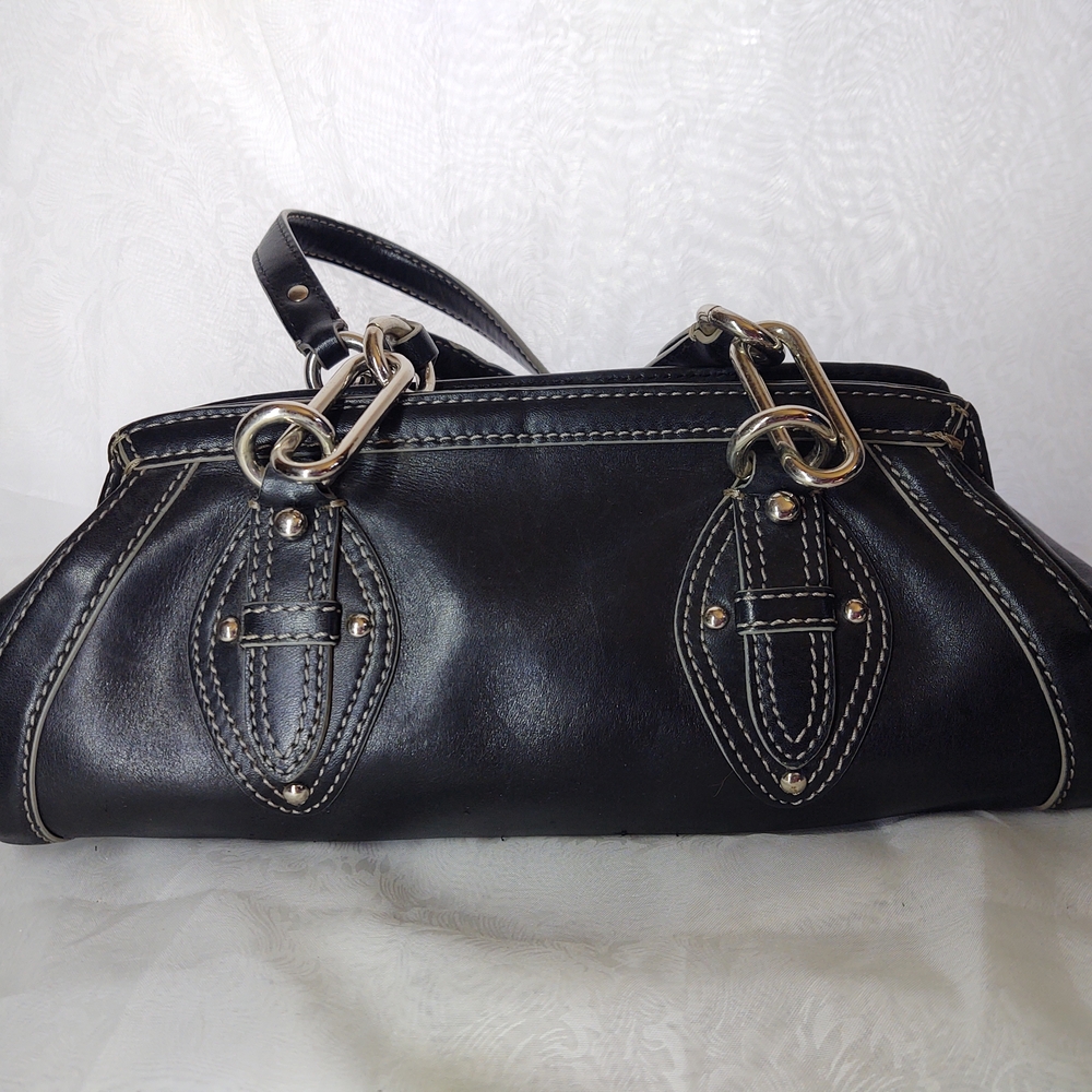 Cole Haan Black Mini Bag with Silver Accents